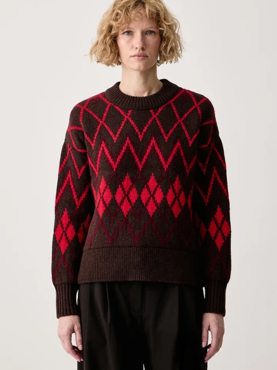 Zdjęcie produktu Barbour sweter damski z dodatkiem wełny Adina brązowy