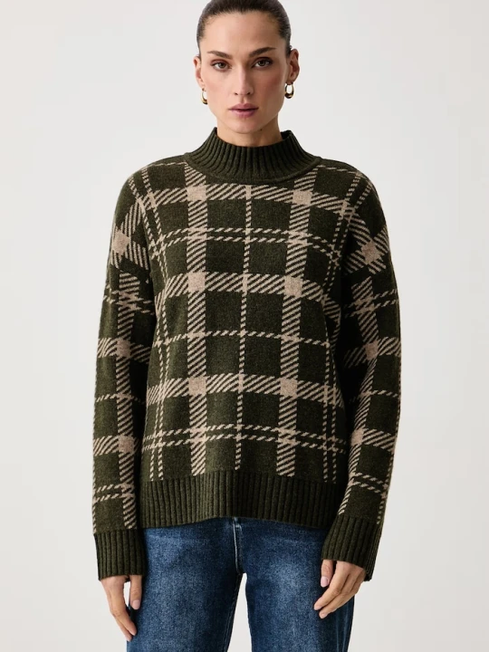 Zdjęcie produktu Barbour sweter damski z wełną Delilah zielony