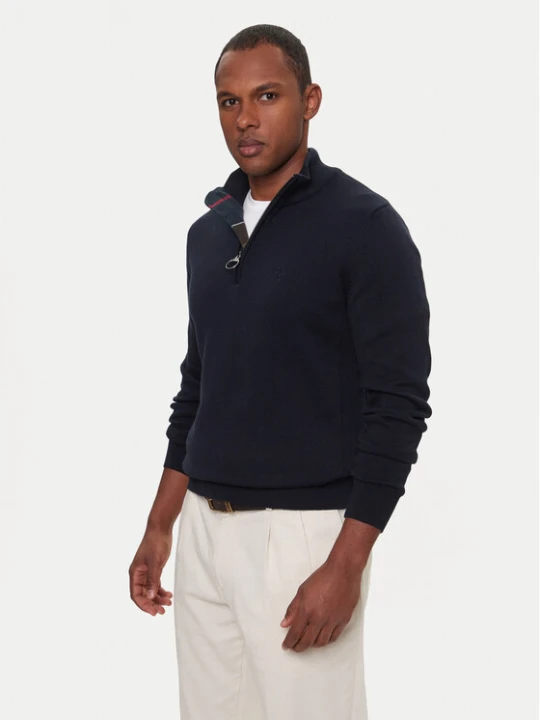 Zdjęcie produktu Barbour Sweter Half Zip MKN1074NY91 Granatowy Regular Fit