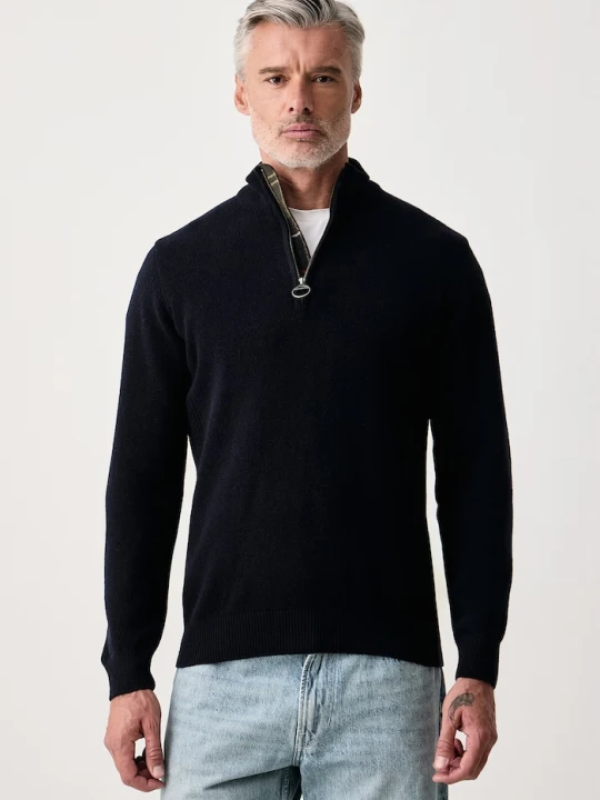 Zdjęcie produktu Barbour sweter męski wełniany granatowy