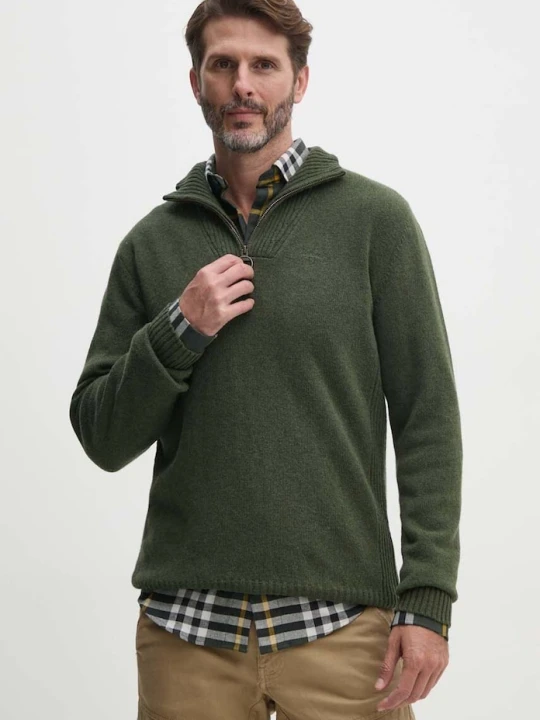 Zdjęcie produktu Barbour sweter męski wełniany zielony