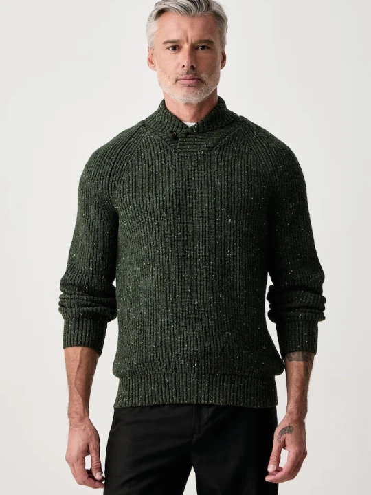 Zdjęcie produktu Barbour sweter męski z wełną zielony