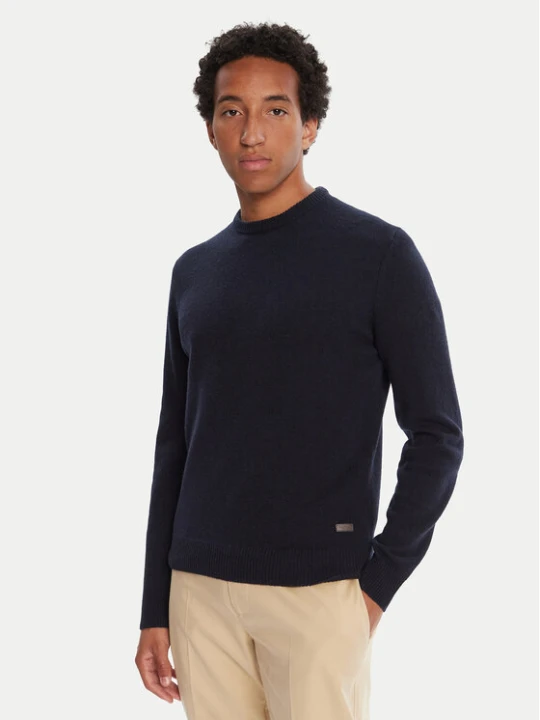 Zdjęcie produktu Barbour Sweter Patch Crew MKN0584NY91 Granatowy Regular Fit