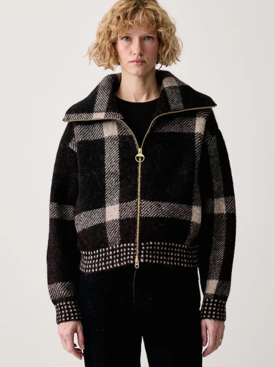 Zdjęcie produktu Barbour sweter rozpinany damski z wełną Carville