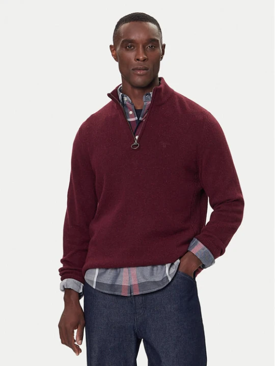 Zdjęcie produktu Barbour Sweter Tisbury MKN1187RE53 Bordowy Regular Fit