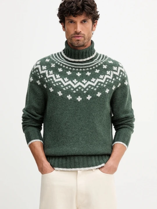 Zdjęcie produktu Barbour sweter wełniany HEWTON zielony