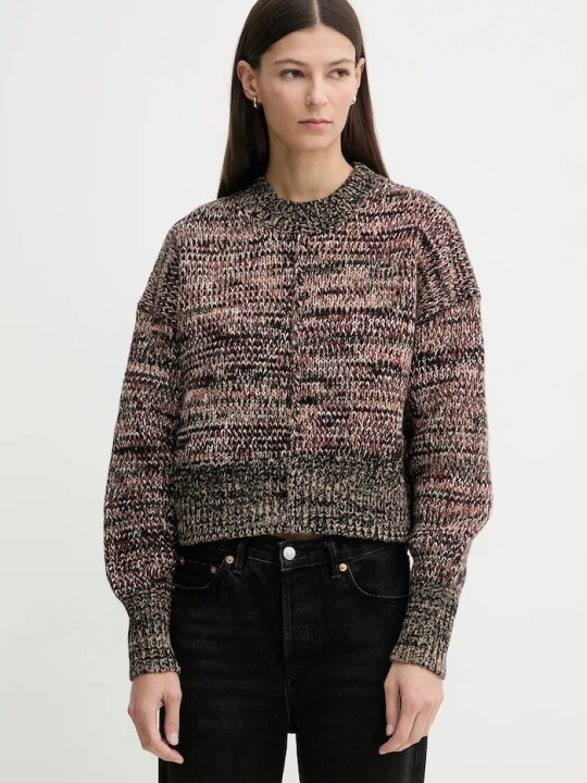 Zdjęcie produktu Barbour sweter z dodatkiem wełny Saima brązowy