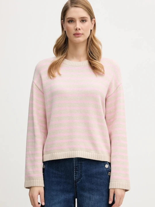 Zdjęcie produktu Barbour sweter z domieszką kaszmiru Rosie beżowy