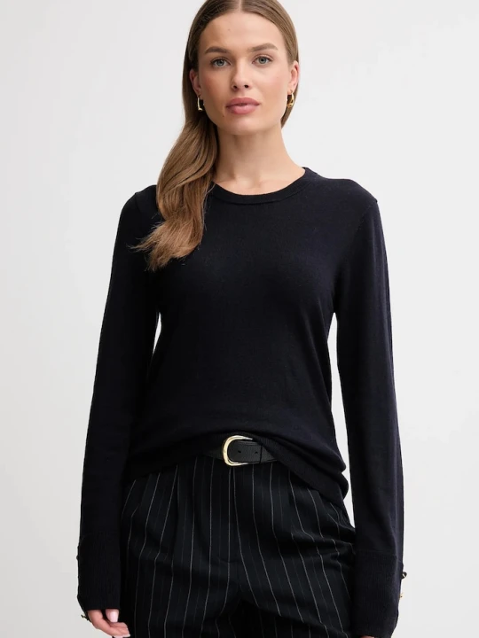 Zdjęcie produktu Barbour sweter damski z wełną merino CARLBY granatowy