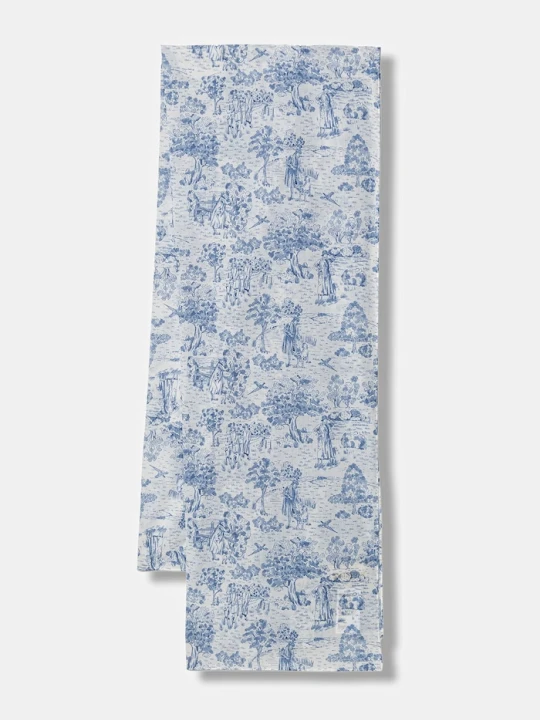 Zdjęcie produktu Barbour szal damski bawełniany Wisteria niebieski