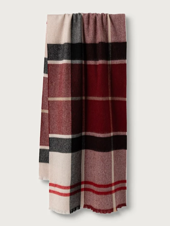 Zdjęcie produktu Barbour szalik damski wełniany Rosefield bordowy