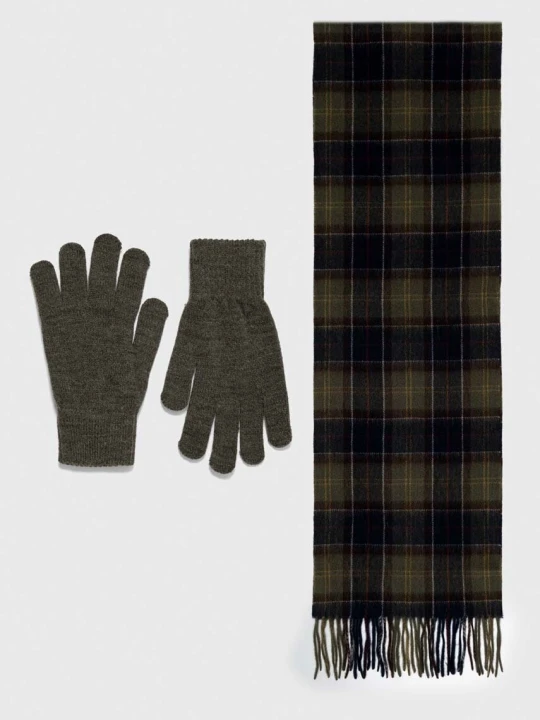 Zdjęcie produktu Barbour szalik i rękawiczki Tartan Scarf & Glove Gift Set