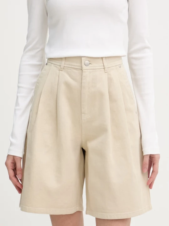 Zdjęcie produktu Barbour szorty damskie jeansowe Daya beżowy