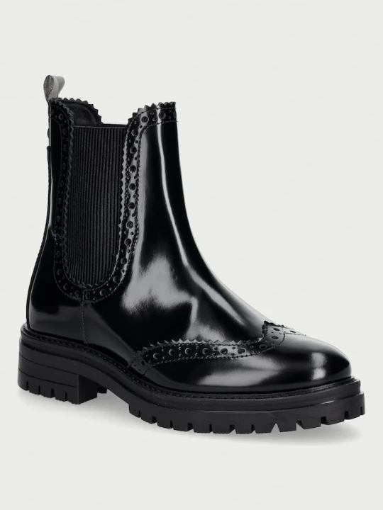 Zdjęcie produktu Barbour sztyblety damskie skórzane Fawne czarny