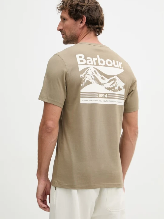 Zdjęcie produktu Barbour t-shirt basic męski bawełniany Camber zielony