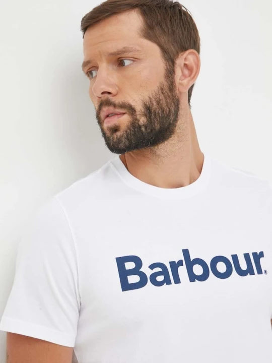 Zdjęcie produktu Barbour t-shirt bawełniany biały