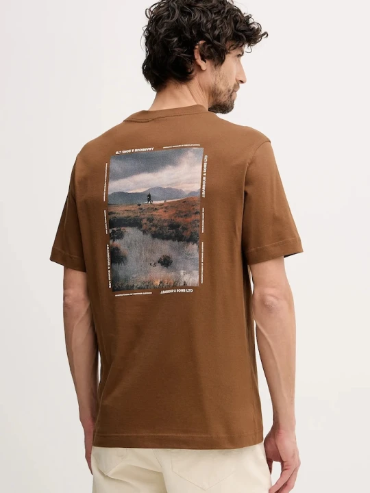 Zdjęcie produktu Barbour t-shirt bawełniany Parkend brązowy