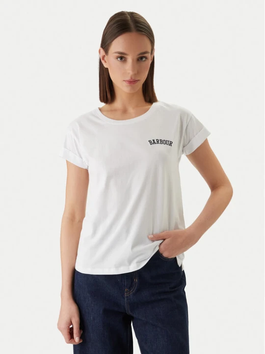Zdjęcie produktu Barbour T-Shirt Bede LTS0718WH11 Biały Regular Fit
