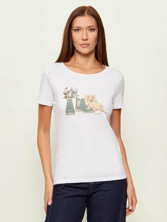 Zdjęcie produktu Barbour T-shirt Brambles | Relaxed fit biały