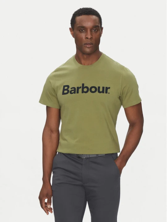 Zdjęcie produktu Barbour T-Shirt Logo MTS0531OL39 Zielony Tailored Fit