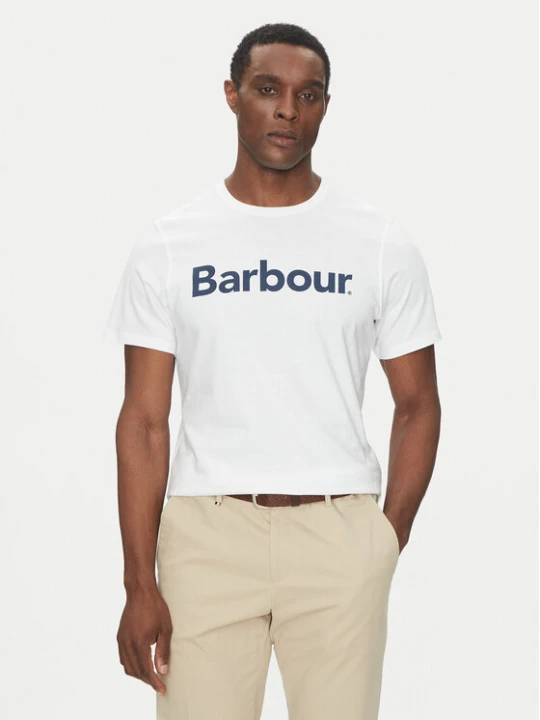 Zdjęcie produktu Barbour T-Shirt Logo MTS0531WH51 Biały Tailored Fit