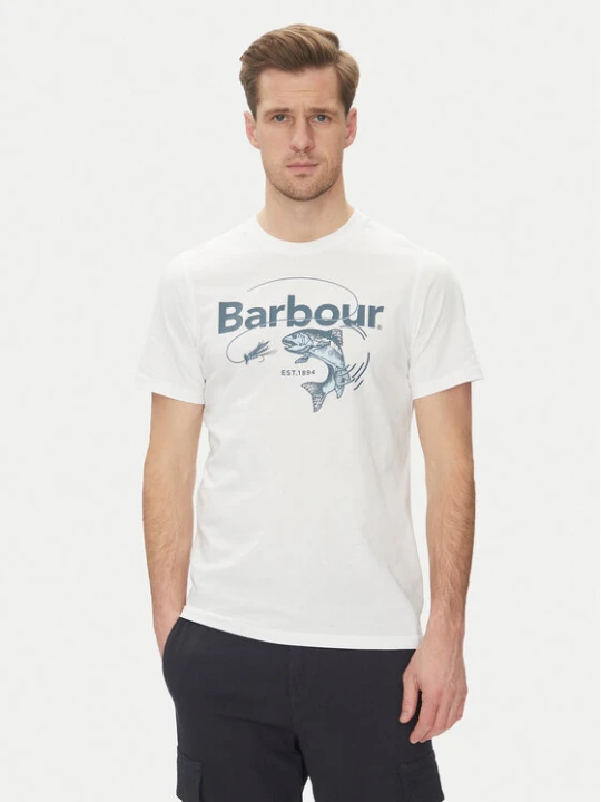 Zdjęcie produktu Barbour T-Shirt Lydd MTS1396WH11 Biały Tailored Fit
