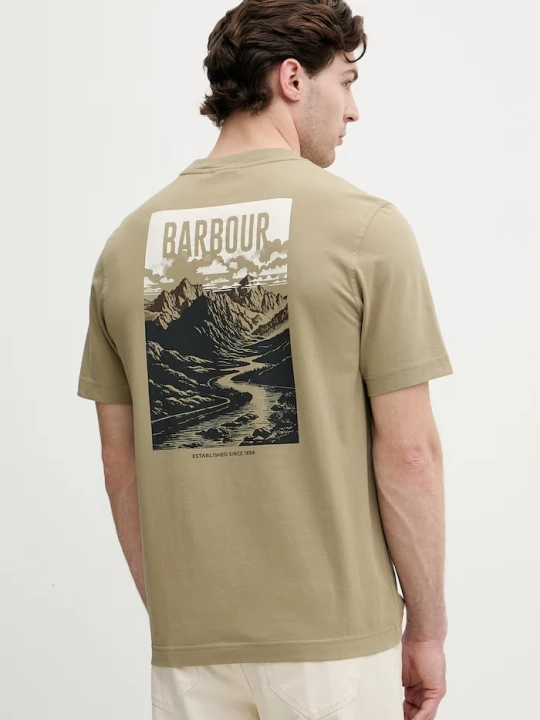 Zdjęcie produktu Barbour T-shirt męski bawełniany zielony