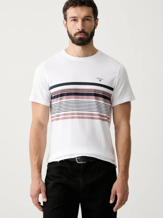 Zdjęcie produktu Barbour T-shirt męski bawełniany biały