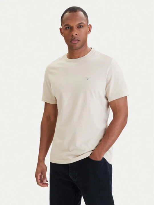 Zdjęcie produktu Barbour T-Shirt Tartan MTS0670BE12 Beżowy jasny Tailored Fit