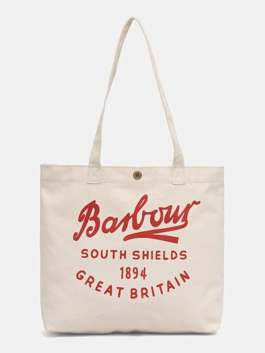 Zdjęcie produktu Barbour torba bawełniana Script beżowy