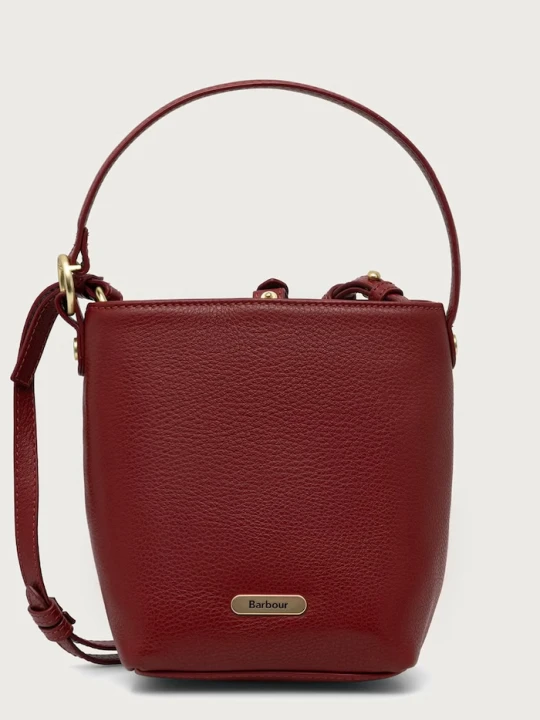 Zdjęcie produktu Barbour torebka crossbody damska skórzana bordowy