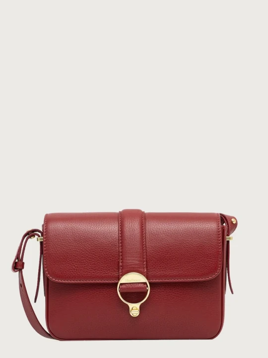 Zdjęcie produktu Barbour torebka crossbody damska skórzana bordowy