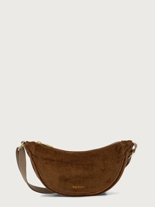 Zdjęcie produktu Barbour torebka crossbody damska sztruksowa brązowy