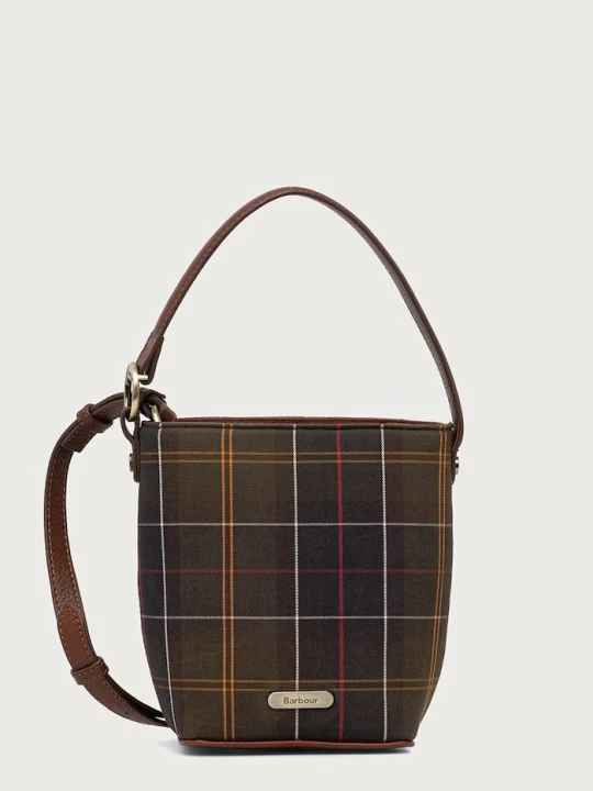 Zdjęcie produktu Barbour torebka crossbody damska z bawełną zielony