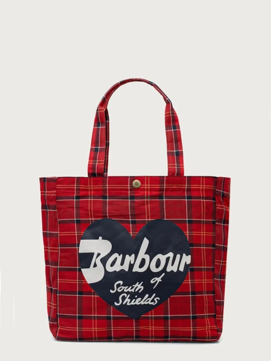 Zdjęcie produktu Barbour torebka shopper damska bawełniana czerwony