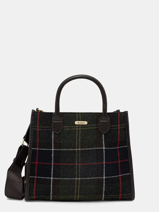 Zdjęcie produktu Barbour torebka z domieszką wełny zielony