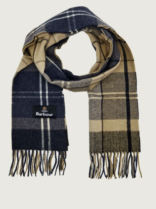 Zdjęcie produktu Barbour Wełniany szal Inverness granatowy
