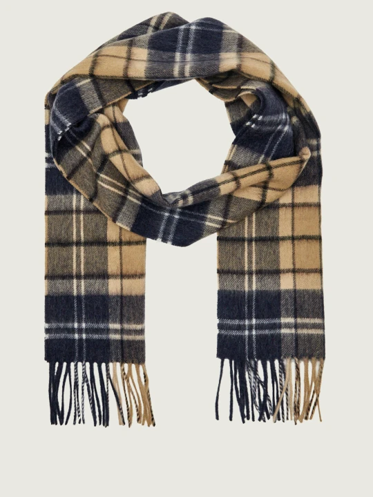 Zdjęcie produktu Barbour Wełniany szal | z dodatkiem kaszmiru granatowy