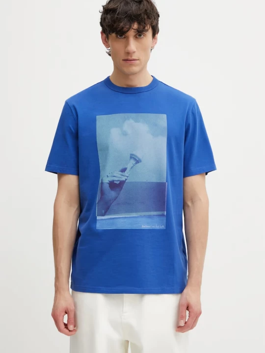 Zdjęcie produktu Barbour x Paul Smith Scoop t-shirt bawełniany męski