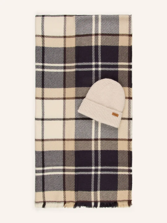 Zdjęcie produktu Barbour Zestaw Pendle: Szalik I Czapka beige
