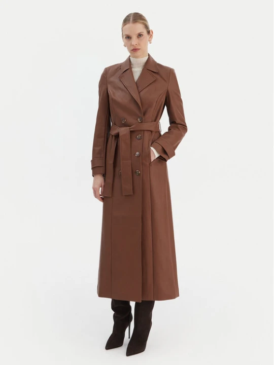 Zdjęcie produktu Bardot Płaszcz z imitacji skóry 59899JB5 Brązowy Regular Fit
