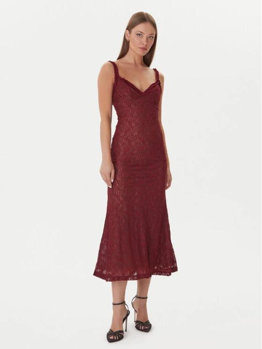 Zdjęcie produktu Bardot Sukienka koktajlowa Alegra Stretch Lace 59964DB Bordowy Regular Fit