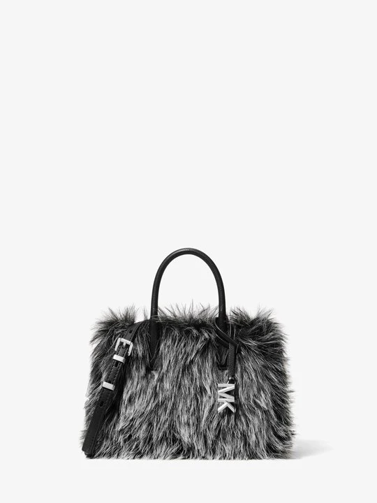 Zdjęcie produktu Bardzo mała torba do przewieszenia przez ramię Laila ze sztucznego futra Michael Kors CZARNY (Czarny)