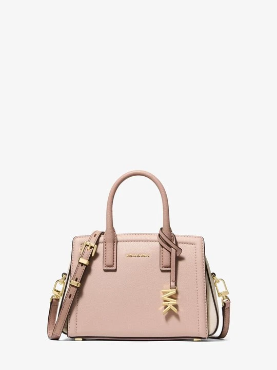 Zdjęcie produktu Bardzo mała torba Laila do przewieszenia przez ramię ze skóry groszkowej Michael Kors złoty