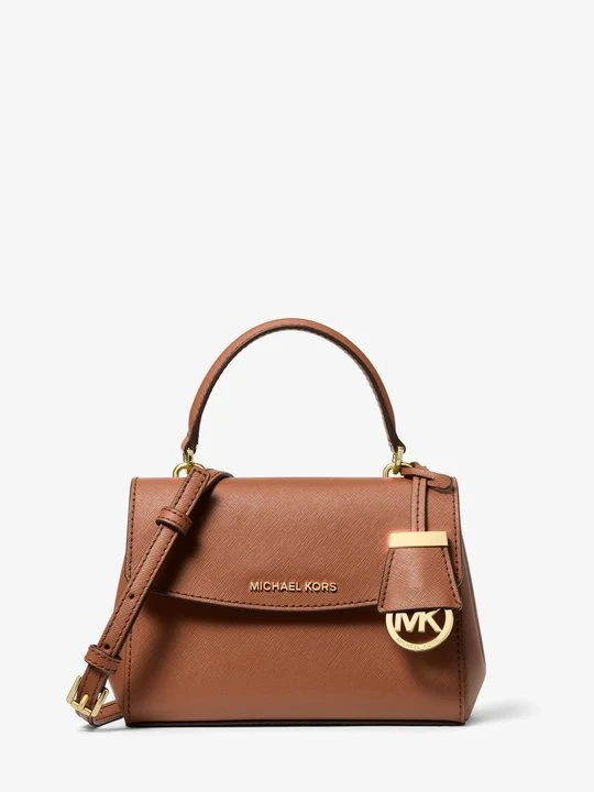 Zdjęcie produktu Bardzo mała torebka do przewieszenia przez ramię Ava ze skóry saffiano Michael Kors BRĄZOWY (Brązowy)