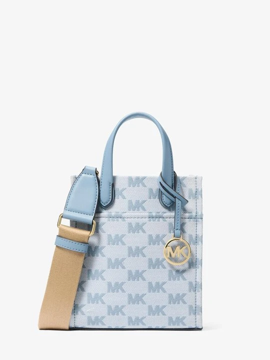 Zdjęcie produktu Bardzo mała torebka do przewieszenia przez ramię Gigi z żakardowym logo Michael Kors CHAMBRAY (Niebieski)