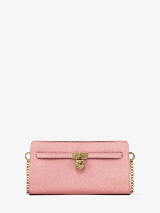 Zdjęcie produktu Bardzo mała torebka do przewieszenia przez ramię Hamilton Moderne z charakterystycznym logo i odpinanym paskiem Michael Kors PIERWIOSNEK (Różowy)