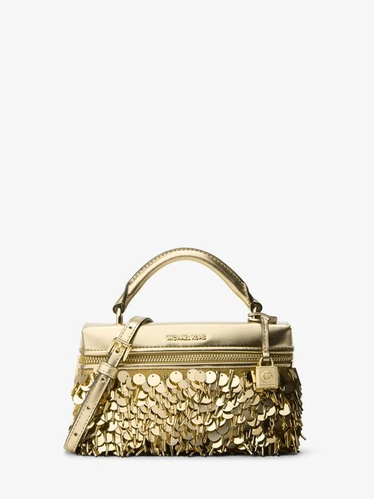 Zdjęcie produktu Bardzo mała torebka do przewieszenia przez ramię Jana z ozdobnymi cekinami z odpinanym paskiem Michael Kors ZŁOTY (Złoty)