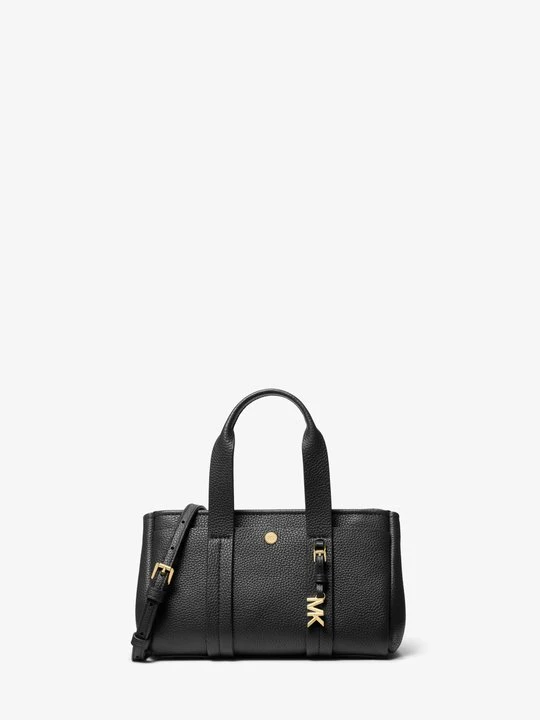 Zdjęcie produktu Bardzo mała torebka do przewieszenia przez ramię Romee z groszkowej skóry Michael Kors CZARNY (Czarny)