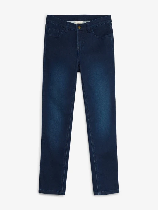 Zdjęcie produktu Bardzo obcisłe jeansy, mid waist BonPrix niebieski